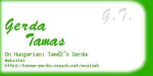 gerda tamas business card